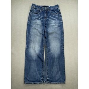 Vintage Y2K Rocawear Baggy Jeans Mens 32x32 Straight Leg Dark Wash Hip Hop Denim